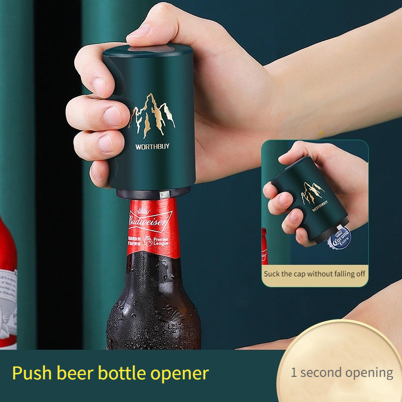 Versatile Magnetic Automatic Stainless Steel Beer Bottle Opener with M –  USA Gadget Store